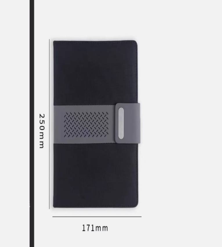 Coffret cadeau élégant Carnet en cuir Noire avec stylo raffiné et recharge d’encre Noire